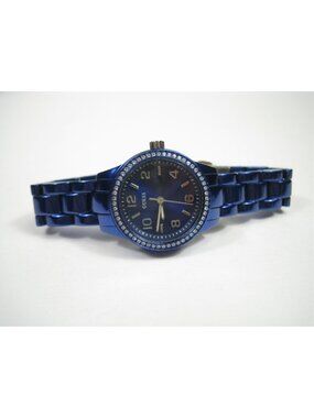Guess Micro Mini W80074L2 Blue Watch Crystal Accents NEEDS BATTERY Women 6 in